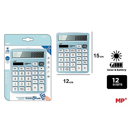 APARATURA PENTRU BIROU - CALCULATOR BIROU IPB 12DIG ALBASTRU AZUR PE028-3