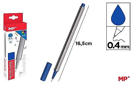 INSTRUMENTE DE SCRIS - FINELINER IPB VARF 0.4MM ALBASTRU AZUR INCHIS PE206AO-S
