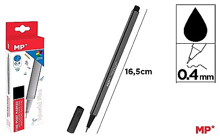 INSTRUMENTE DE SCRIS - FINELINER IPB VARF 0.4MM NEGRU PE206N-S