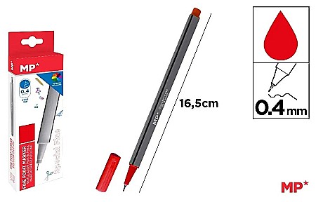 INSTRUMENTE DE SCRIS - FINELINER IPB VARF 0.4MM ROSU PE206R-S