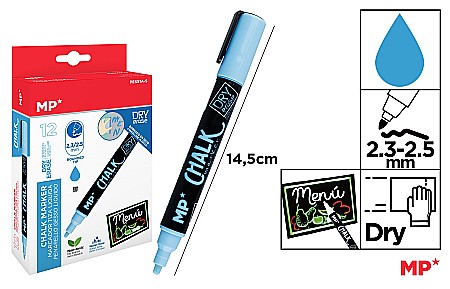 Marker Creta lichida - MARKER CRETA IPB VARF 2.3MM-2.5MM ALBASTRU PE551A-S