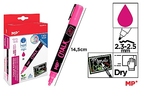 Marker Creta lichida - MARKER CRETA IPB VARF 2.3MM-2.5MM ROZ PE551RO-S