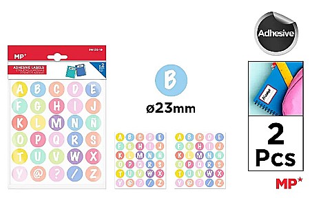 HOBBY - STICKER IPB 23MM 2 COLI/SET LITERE SI CARACTERE PN125-19