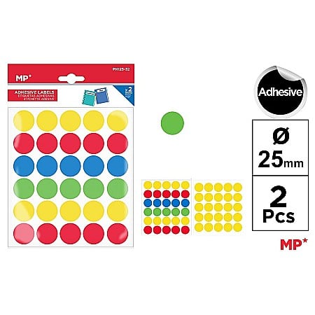 HARTIE PRODUSE DIN HARTIE - BULINE ADEZIVE IPB 25MM 2 COLI/SET 4 CULORI PN125-32