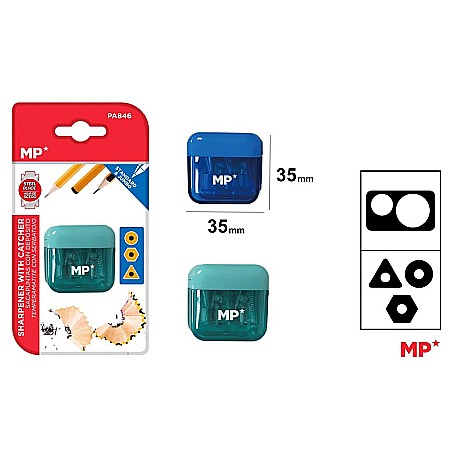 RECHIZITE SCOLARE - ASCUTITOARE DUBLA CU CONTAINER IPB PLASTIC TRANSLUCID PA846