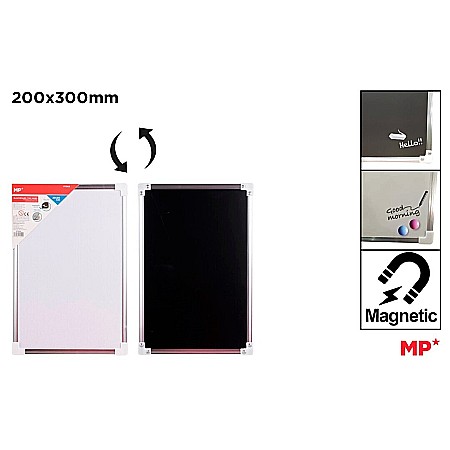 MIJLOACE DE PREZENTARE - WHITEBOARD MAGNETIC IPB 2 FETE 20*30CM PT303