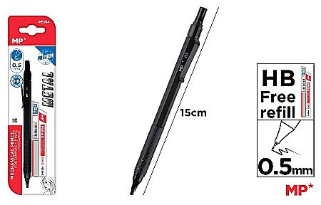 Creioane mecanice - CREION MECANIC IPB 0.5MM , METAL, BLACK PE194