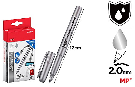 INSTRUMENTE DE SCRIS - MARKER PERMANENT IPB 2.0MM ARGINTIU PE180P-S/PE180P
