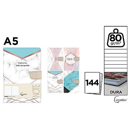 HARTIE PRODUSE DIN HARTIE - NOTES IPB A5 FANTASY GEOMETRIC DESIGN CLAPA MAGNETICA PB475-14