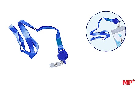 MIJLOACE DE PREZENTARE - SNUR ECUSON IPB CU CLIPS RETRACTABIL ALBASTRU PP028-01