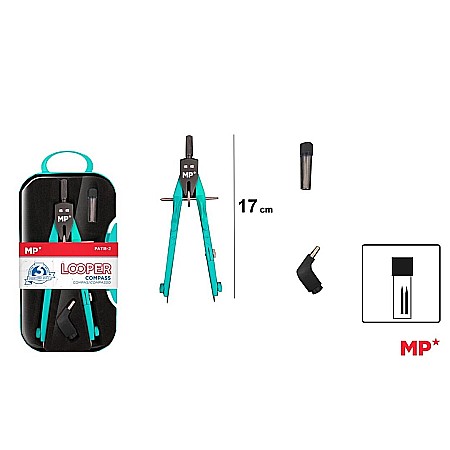 Compas - COMPAS IPB PROFESIONAL 3 PIESE/SET TURQUOISE PA118-2