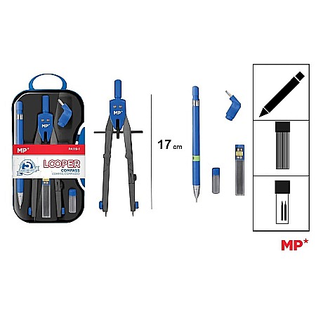 COMPAS IPB 170MM 5 PIESE ALBASTRU PA119-1 [1]