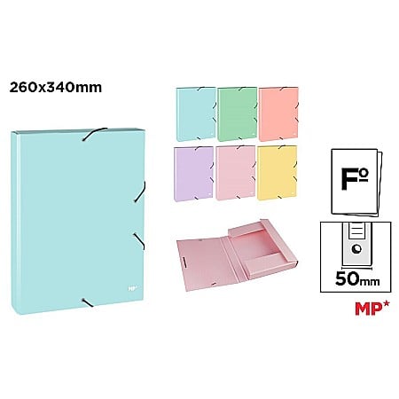 ORGANIZARE SI ARHIVARE - MAPA CARTON A4 5CM CU ELASTIC CULORI PASTEL PC115-01