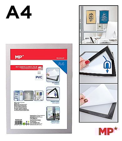 MIJLOACE DE PREZENTARE - AVIZIER MAGNETIC IPB A4 RAMA ARGINTIE PA148-A4P