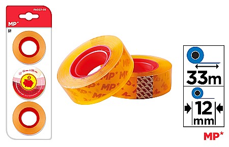 ARTICOLE DE BIROU - BANDA ADEZIVA IPB 12MM*33M TRANSPARENTA 3/SET PA507-01