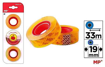 ARTICOLE DE BIROU - BANDA ADEZIVA IPB 19MM*33M TRANSPARENTA 3/SET PA507-02