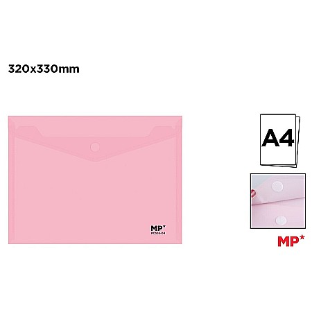 Mape tip plic cu capsa - MAPA PLIC IPB A4 CU ARICI ROZ PC555-04