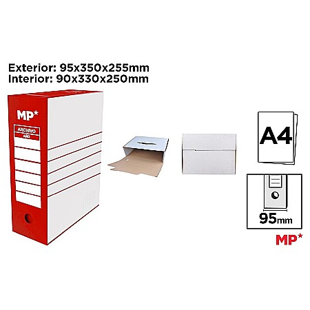 ORGANIZARE SI ARHIVARE - CUTIE ARHIVARE IPB 10CM ROSU PC069R