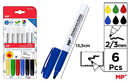 INSTRUMENTE DE SCRIS - MARKER WHITEBOARD IPB 2/3MM 6/SET PE494-7