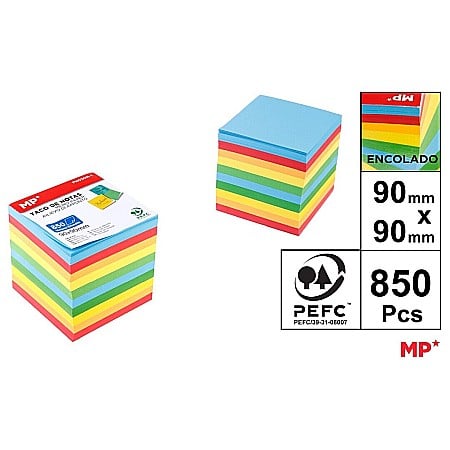 ORGANIZARE SI ARHIVARE - CUB COLOR IPB 90*90MM 850/SET CULORI NEON PN030N-1