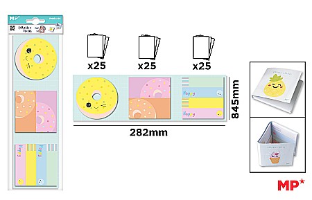 Notite autoadezive - NOTES ADEZIV IPB DONUTS 75 PCS PN164-06