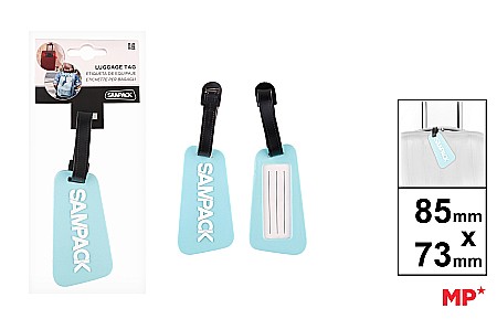 Breloc/ Inel chei, Eticheta bagaje - ETICHETE BAGAJE IPB 85*73MM SILICON ALBASTRU DESCHIS PA361-21