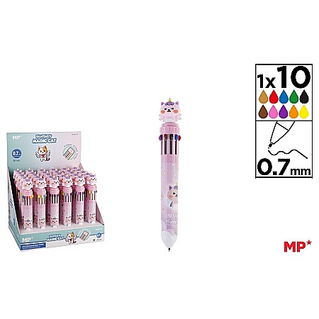 Instrumente pentru scris kids - PIX IPB 10 CULORI FANTASY PISICUTE MAGICE PE253-27/PE253-14/PE253-44