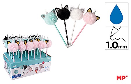 Instrumente pentru scris kids - PIX IPB FANTASY POMPON PISICUTE PE258-09