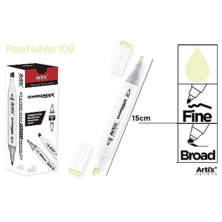 FINE ARTS&GRAPHICS - ART MARKER IPB 2 CAPETE ALB PERLAT 109 PP915-109 n