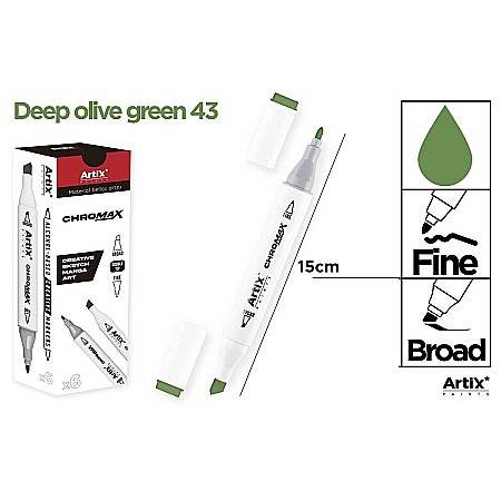 FINE ARTS&GRAPHICS - ART MARKER IPB 2 CAPETE VERDE MASLINIU INTENS 43 PP915-43