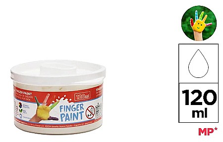 Tempera la bucata - TEMPERA PENTRU DEGETE IPB 120ML ALB PP615-01