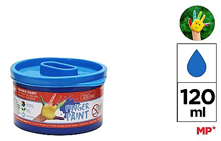 Tempera la bucata - TEMPERA PENTRU DEGETE IPB 120ML ALBASTRU PP615-07