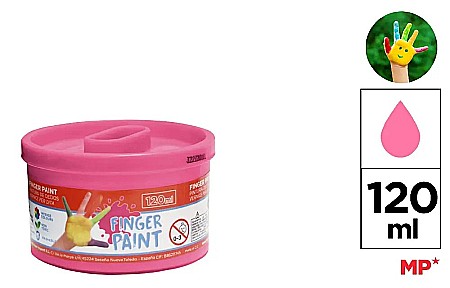 Tempera la bucata - TEMPERA PENTRU DEGETE IPB 120ML ROZ PP615-09