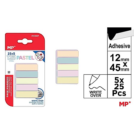 ORGANIZARE SI ARHIVARE - STICK INDEX IPB 5 CULORI PASTEL STEAG 12*45MM PN110P