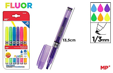 Textlinere - TEXTMARKER IPB FLUOR 6/SET VARF 1MM-3MM PE519