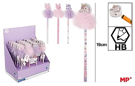 Creioane grafit - CREION IPB CU RADIERA UNICORN CU PUF PE336-10