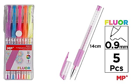 Pixuri unica folosinta - PIX IPB 5 CULORI/SET FLUORESCENTE PE124-5