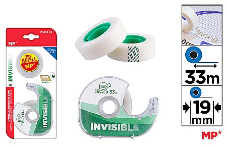 Dispensere - DISPENSER IPB +2 BENZI ADEZIVE 19MM*33M INVIZIBILE PA508-03