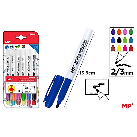 INSTRUMENTE DE SCRIS - MARKER WHITEBOARD IPB 2/3MM 12/SET PE494-8