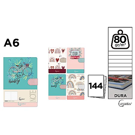 Carnetele/ notesuri/ bloc-notesuri - NOTES IPB A6 144 FILE FANTASY DIVERSE MESAJE CLAPA MAGNETICA 9.7*14.4CM PB476-24