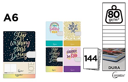 HARTIE PRODUSE DIN HARTIE - NOTES IPB A6 FANTASY DIVERSE MESAJE CLAPA MAGNETICA PB476-27 n