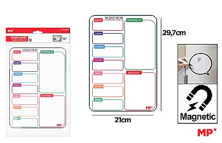 Banda Magnetica/ Folie Magnetica - FOLIE MAGNETICA IPB A4 ZILELE SAPTAMANII PN126-05