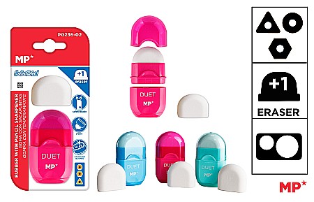 Ascutitori - ASCUTITOATE CU RADIERA + 1 REZERVA IPB PASTEL PG236-02