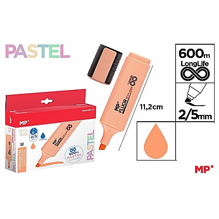 Textlinere - TEXTMARKER IPB PORTOCALIU PASTEL FLUO PE534NC-S