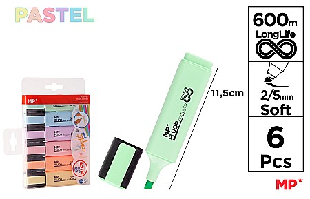 Textlinere - TEXTMARKER IPB 6/SET CULORI PASTEL PE534-07