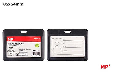 MIJLOACE DE PREZENTARE - BUZUNAR ECUSON IPB 85*54MM ORIZONTAL NEGRU PP034-01