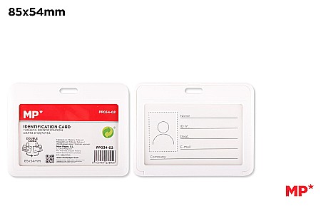 MIJLOACE DE PREZENTARE - BUZUNAR ECUSON IPB 85*54MM ORIZONTAL ALB PP034-02