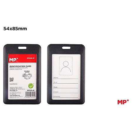 MIJLOACE DE PREZENTARE - BUZUNAR ECUSON IPB 54*85MM VERTICAL NEGRU PP035-01