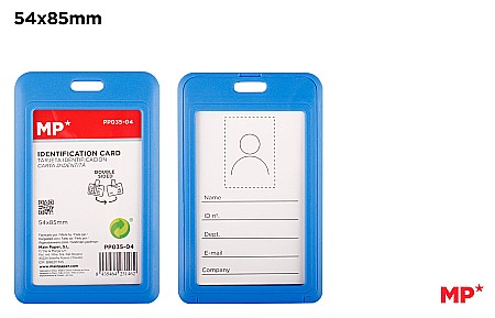 MIJLOACE DE PREZENTARE - BUZUNAR ECUSON IPB 54*85MM VERTICAL ALBASTRU PP035-04