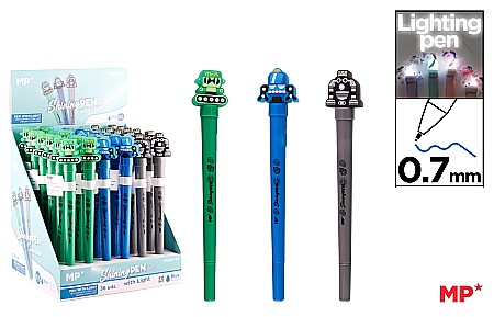 Instrumente pentru scris kids - PIX IPB CU LED FANTASY RACHETA PE267-05